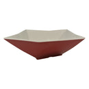 Tablecraft MB104RW Frostone Square Angled Bowl Melamine White/Red