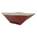 Tablecraft MB104RW Frostone Square Angled Bowl Melamine White/Red