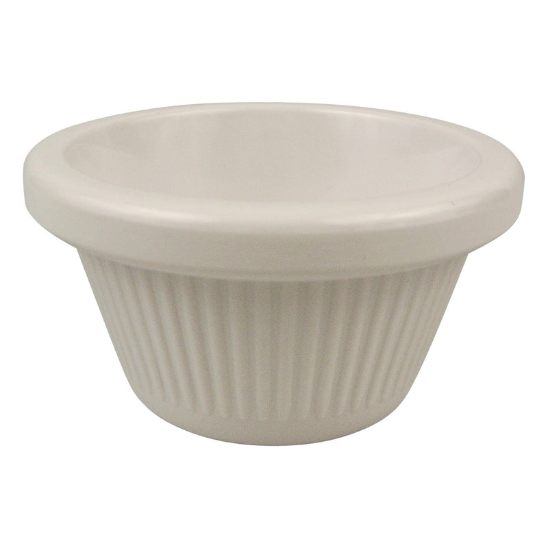 Tablecraft RAM3FB 3 Oz Fluted Ramekin Melamine Bone