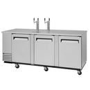 Turbo Air TBD-4SD-N 90" 3 Door Stainless Steel Underbar Beer Dispenser