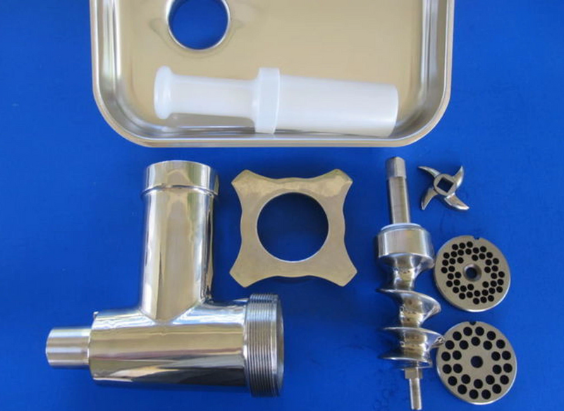 Canco Meat Grinder Attachment - Stainless Steel and Cast Iron