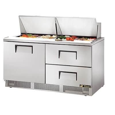 True TFP-64-24M-D-2 Sandwich/Salad Unit (1) Solid Hinged Door (2) Drawers Accommodates (24) 1/6 Size Pans