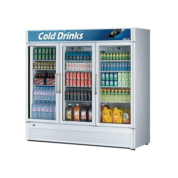 Turbo Air TGM-72SD-N Super Deluxe 72" 3 Glass Door Merchandiser