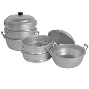Thunder Group ALST003 11 1/2" X 14 1/2" 28 cm Small Hole/Bottom Aluminum Steamer