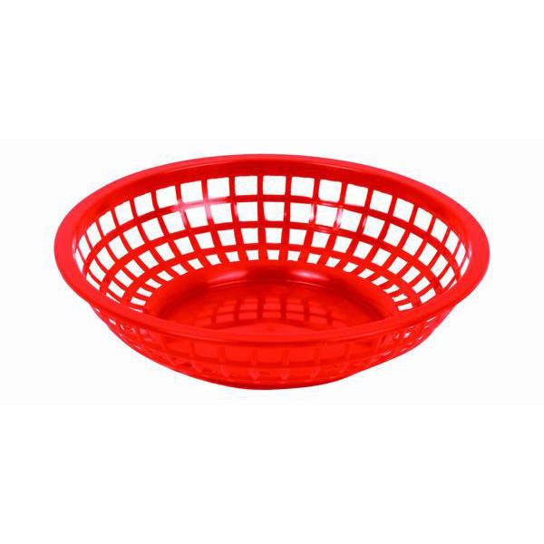 Thunder Group PLBK008R 8" Round Basket, Red