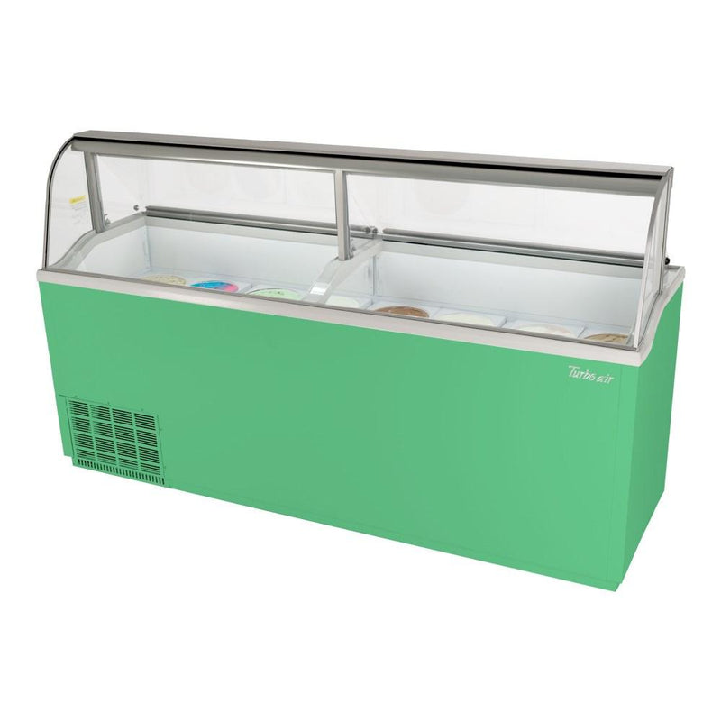 Turbo Air TIDC-91G-N Ice Cream Dipping Cabinet 89"W (16) 3 Gallon Tub Capacity (12) Storage