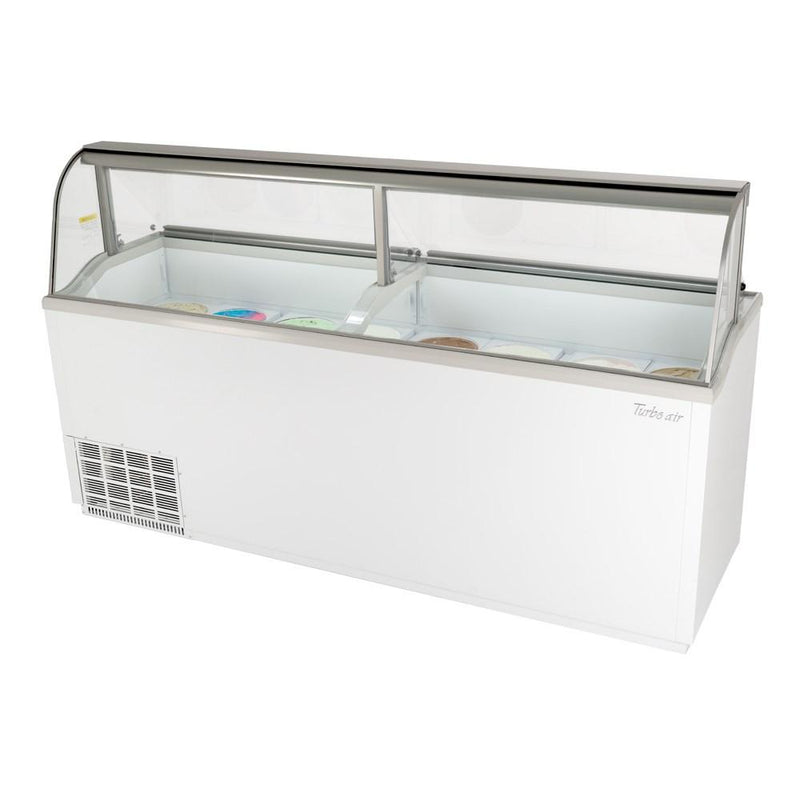 Turbo Air TIDC-91W-N Ice Cream Dipping Cabinet 89"W (16) 3 Gallon Tub Capacity (12) Storage