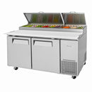 Turbo Air TPR-67SD-N Super Deluxe Pizza Prep Table 20.0 Cu. Ft. (9) 1/3 Size Pans