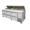 Turbo Air TPR-93SD-D6-N 93" Six Drawers Pizza Prep Table