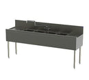 Perlick TS44C TS Series Underbar Sink Unit Four Compartment 48"W X 18-9/16"D 6"H Backsplash