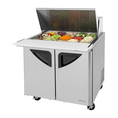 Turbo Air TST-36SD-15-N6 Super Deluxe Sandwich/Salad Mega Top Unit 11.0 Cu. Ft. 15-Pan Top