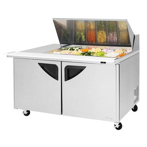 Turbo Air TST-60SD-18M-N-LW Super Deluxe Sandwich/Salad Mega Top Unit 19 Cu. Ft. (18) 1/6 Size Pans