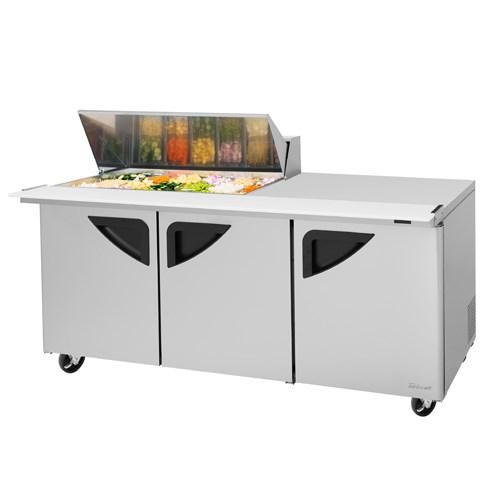 Turbo Air TST-72SD-18M-N Super Deluxe Sandwich/Salad Mega Top Unit 23 Cu. Ft. (18) 1/6 Size Pans