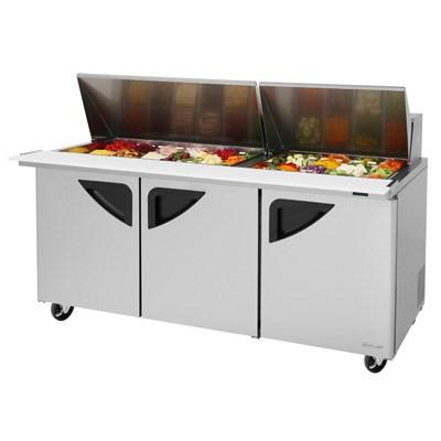 Turbo Air TST-72SD-30-N Super Deluxe Sandwich/Salad Mega Top Unit 23.0 Cu. Ft. 30-Pan Top