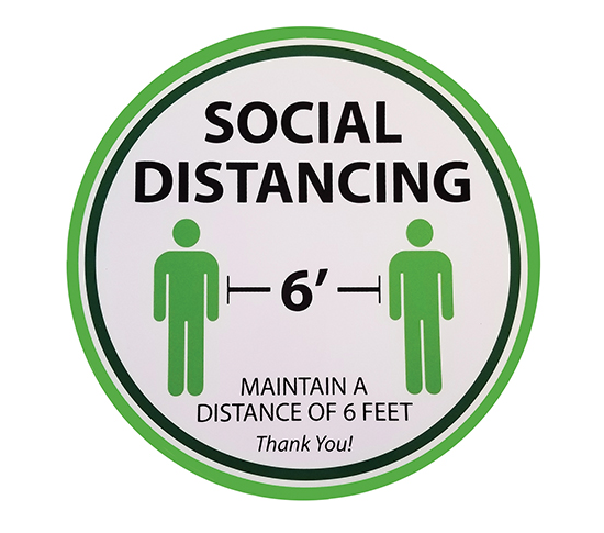 Tablecraft 10614 Social Distancing Floor Sign
