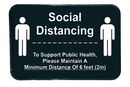 Tablecraft 10595 Social Distancing Sign 6" x 9"
