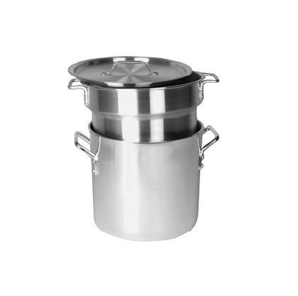 Thunder Group ALSKDB001 8 Qt Aluminum Heavy Gauge Double Boiler Mirror Finish