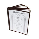 Thunder Group PLMENU-6BR 6 Page Book Fold Menu Cover, 8 1/2" X 11", Brown