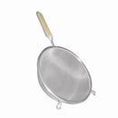 Thunder Group SLSTN3410 10" Wooden Handle Strainer / Double /  Medium