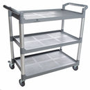 Thunder Group PLBC4019G 3-Tier Bus 40-1/2'' x 19-3/4'' x 37-7/8'' Grey Bus Carts
