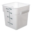 Thunder Group PLSFT004PP 4 QT White Polycarbonate Food Storage Container