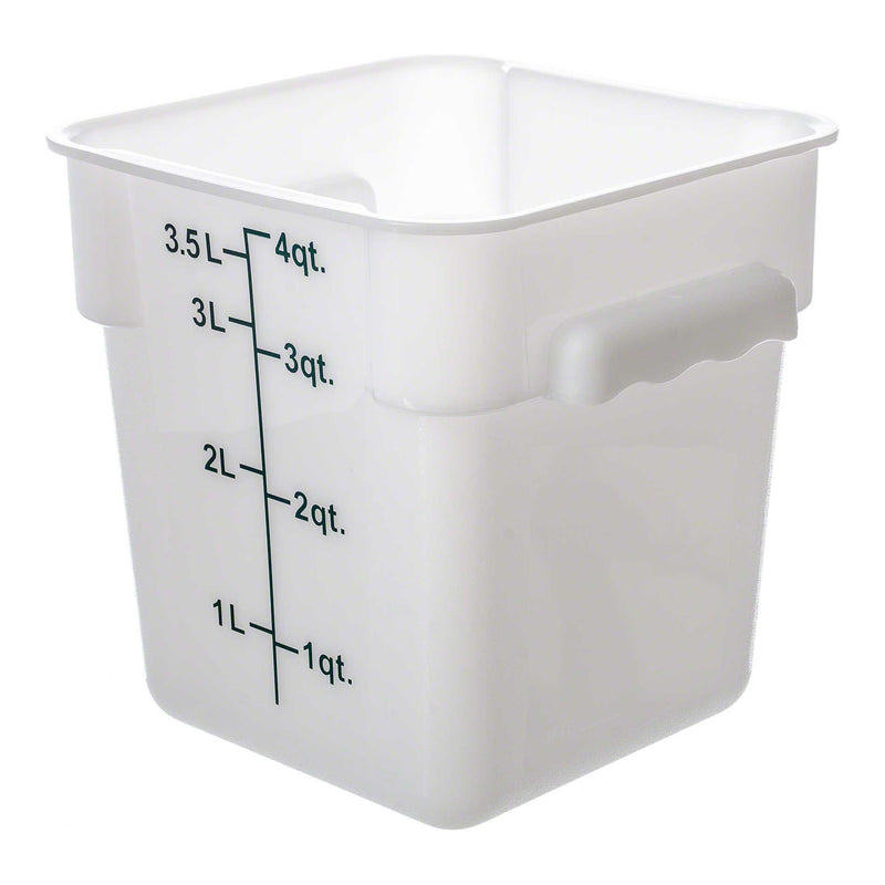 Thunder Group PLSFT004PP 4 QT White Polycarbonate Food Storage Container