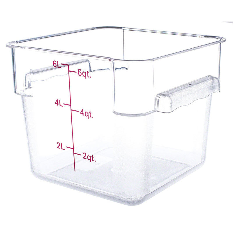 Thunder Group PLSFT006PC 6 QT Clear Polycarbonate  Food Storage Containers