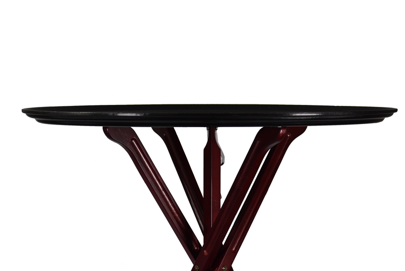 Tablecraft 335W Mahogany Finish Fold-A-Way Tray Stand