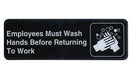 Employees Must Wash Hands Sign (S39-25BK)