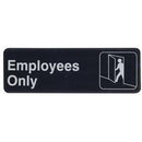 Update S39-4BK Employees Only Sign 9 x 3
