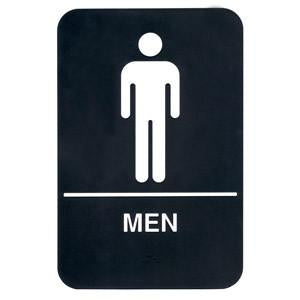 Update S69B-6BK Restroom Sign "Men" 6x9