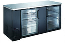 Adcraft USBB-6928G U-Star 69" Wide Glass Door Back Bar Cooler