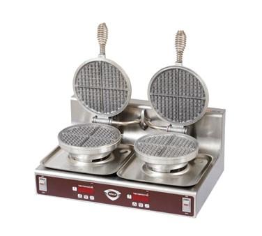 Wells WB-2E Waffle Baker Dual Round Waffle Grid Cast Aluminum Grids