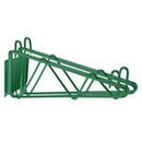 Thunder Group WBEP214 14" Direct Wall Bracket, Double Shelf Support, Green Epoxy