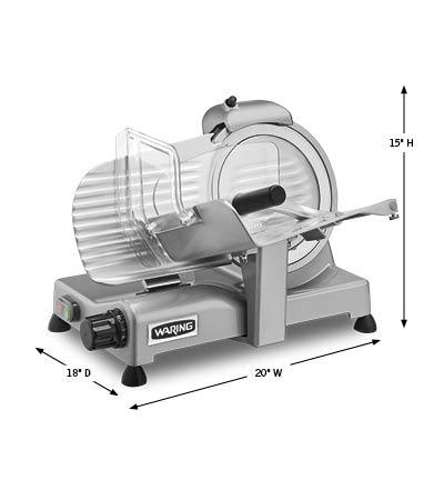 Waring WCS220SV 8.5" Professional Food Slicer, Silver