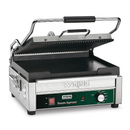 Waring WDG250 Dual Surface Panini Grill Electric 14-1/2" X 11" Cooking Surface Ribbed Top & Flat Bottom