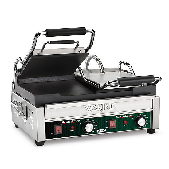 Waring WFG300 Tostato Ottimo Dual Toasting Grill Electric Double 17" X 9-1/4" Cooking Surface Flat