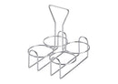 Winco Chrome Plated 4-Ring Condiment Jar Rack WH-9