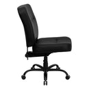 Flash Furniture WL-735SYG-BK-LEA-GG Hercules Series Black Leather Executive Swivel Office Chair With Extra Wide Seat
