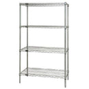 QUANTUM H/D 74"H 5-Shelf Wire Shelving Kit, 800lb, WR74, NSF, GRAY EPOXY, 15yr