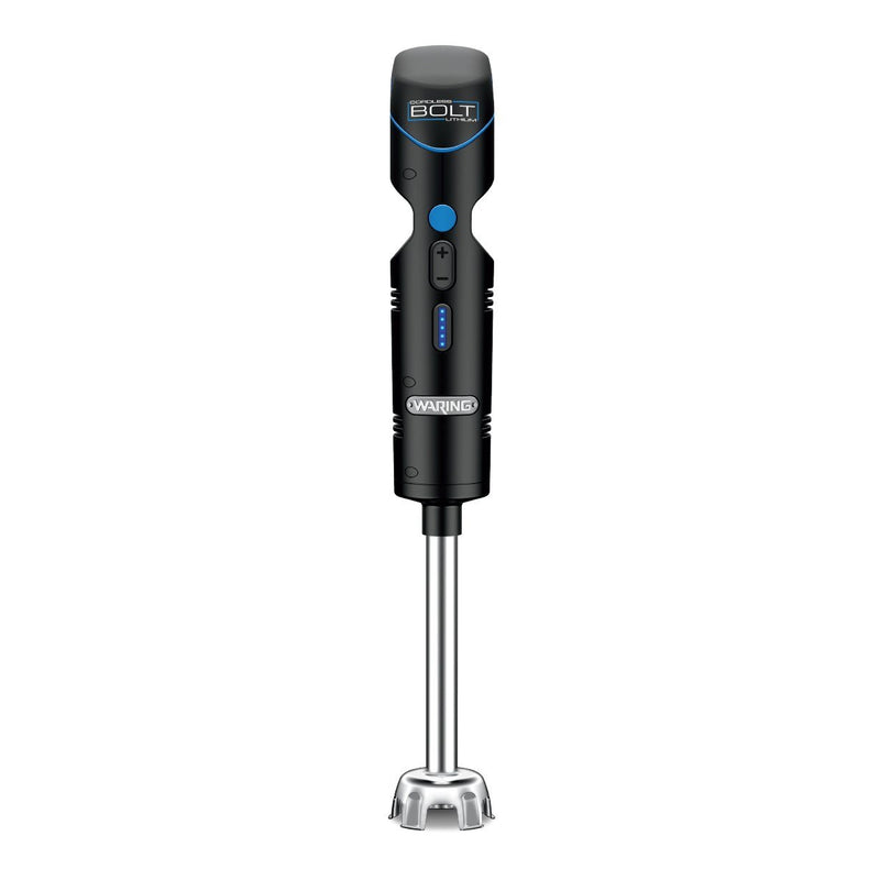 Waring WSB38X Bolt Immersion Blender Medium Duty Cordless/Rechargeable 7" Stainless Steel Removable Shaft