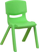 Plastic Stackable School Chair with 12'' Seat Height by Flash Furniture