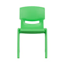 Blue Plastic Stackable School Chair with 13.25'' Seat Height by Flash Furniture