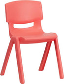 Blue Plastic Stackable School Chair with 13.25'' Seat Height by Flash Furniture