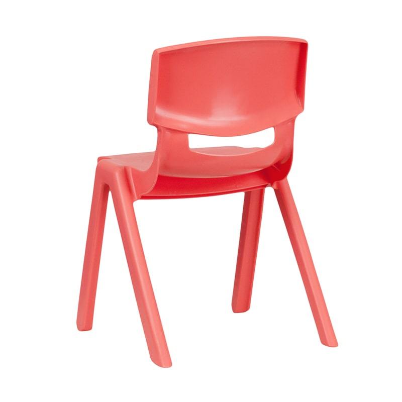 Blue Plastic Stackable School Chair with 13.25'' Seat Height by Flash Furniture