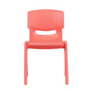Blue Plastic Stackable School Chair with 13.25'' Seat Height by Flash Furniture