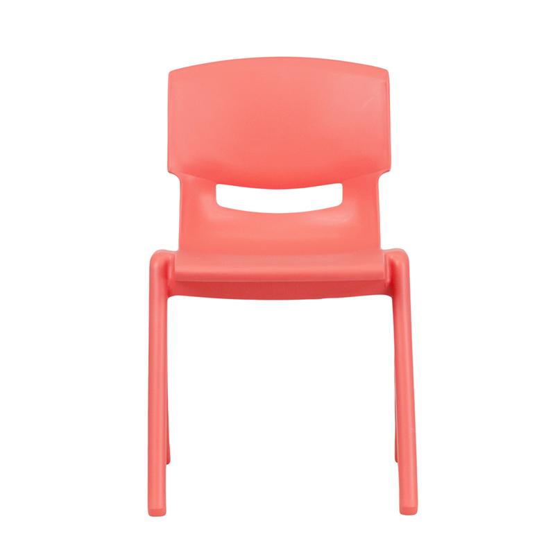 Blue Plastic Stackable School Chair with 13.25'' Seat Height by Flash Furniture