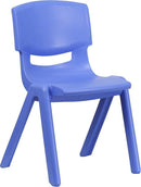 Plastic Stackable School Chair with 15.5'' Seat Height by Flash Furniture