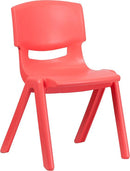 Plastic Stackable School Chair with 15.5'' Seat Height by Flash Furniture