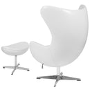 Melrose Egg Chair with Tilt-Lock Mechanism and Ottoman By Flash Furniture
